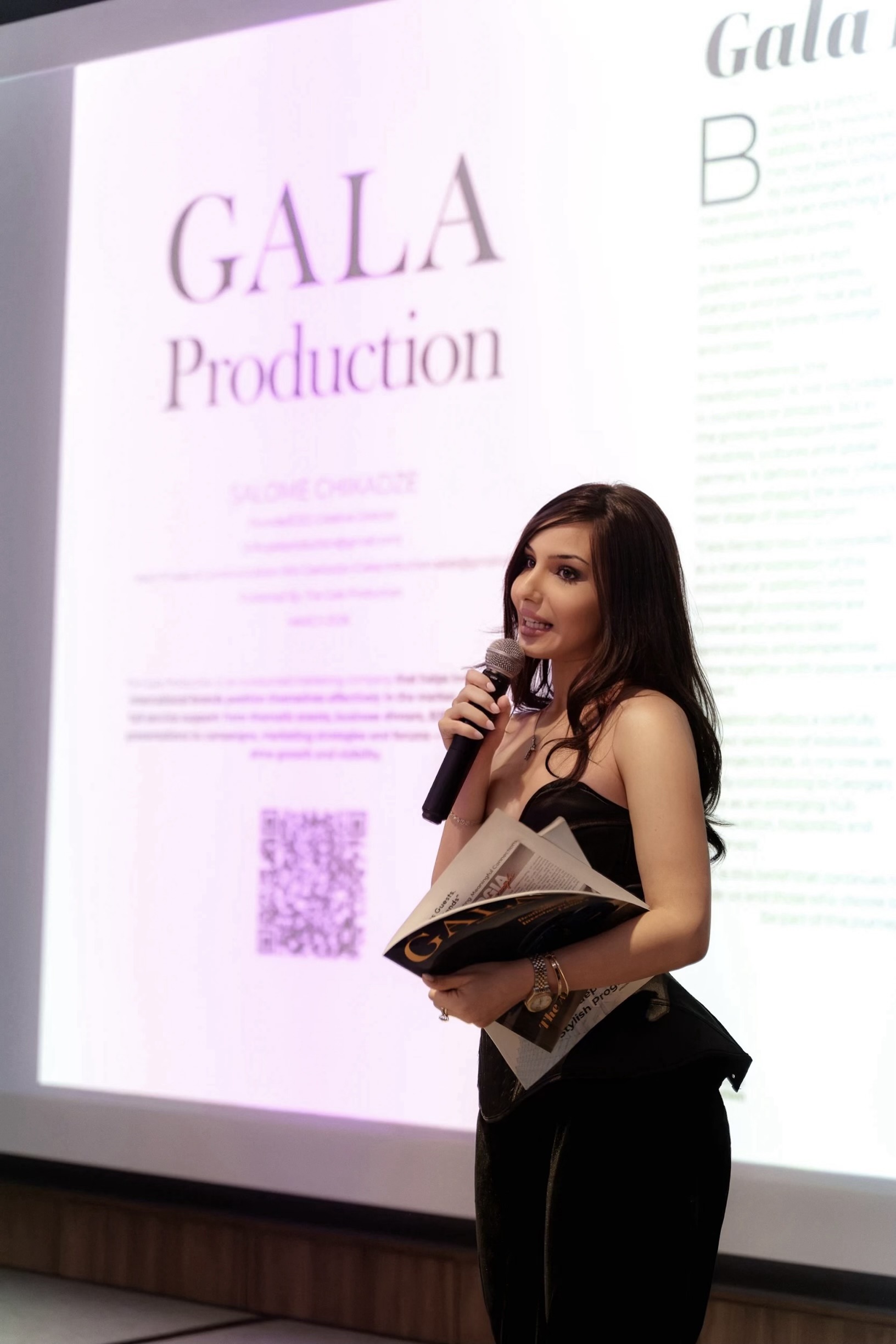 GALA presentation at a branded event