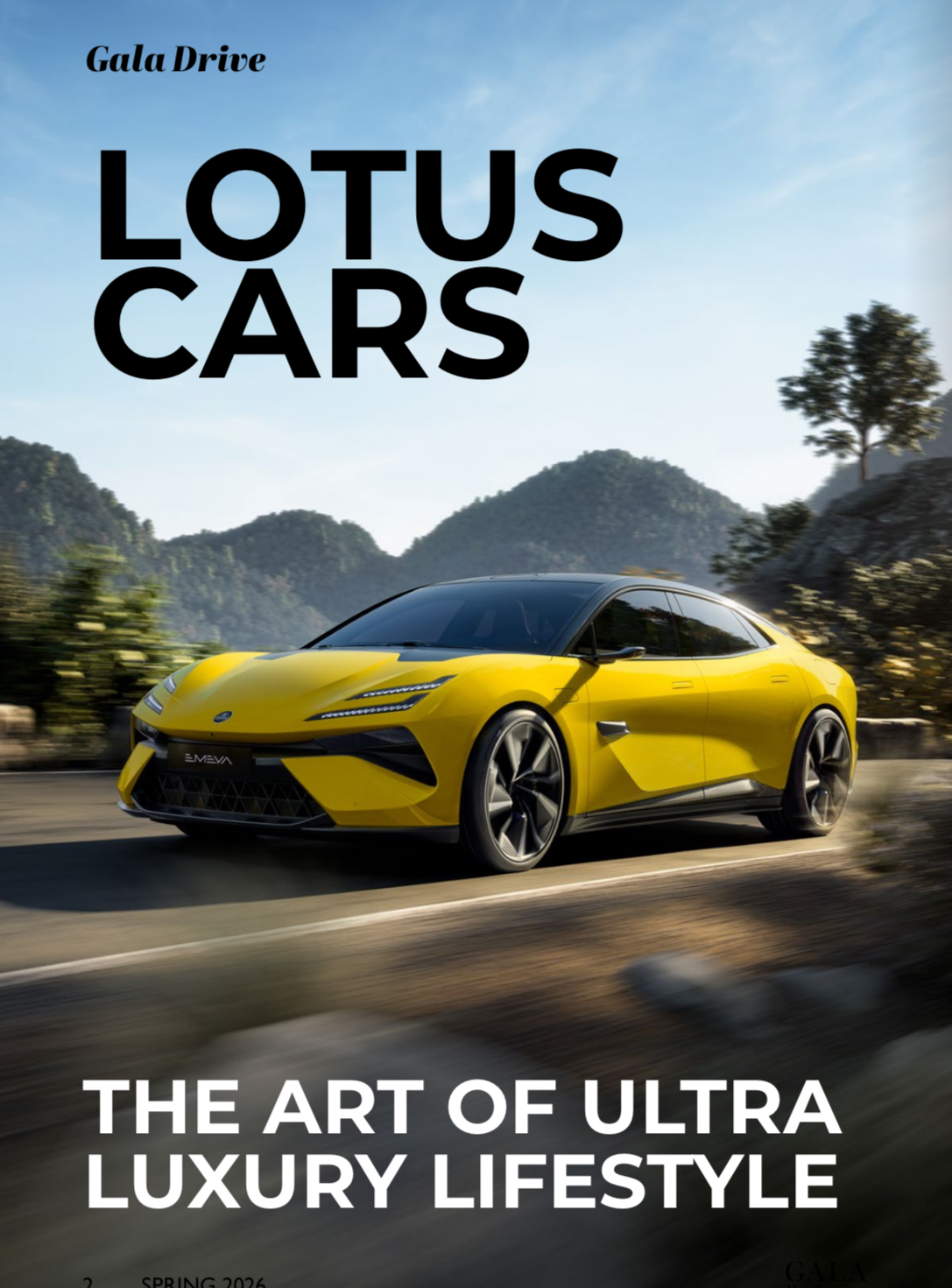 GALA Drive Lotus Cars editorial cover